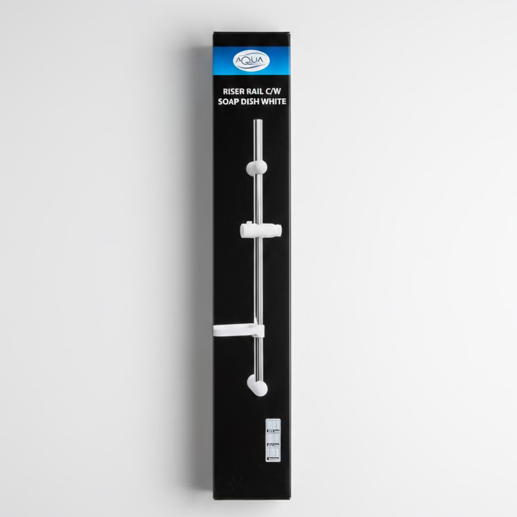 Riser Rail c/w Soap Dish White