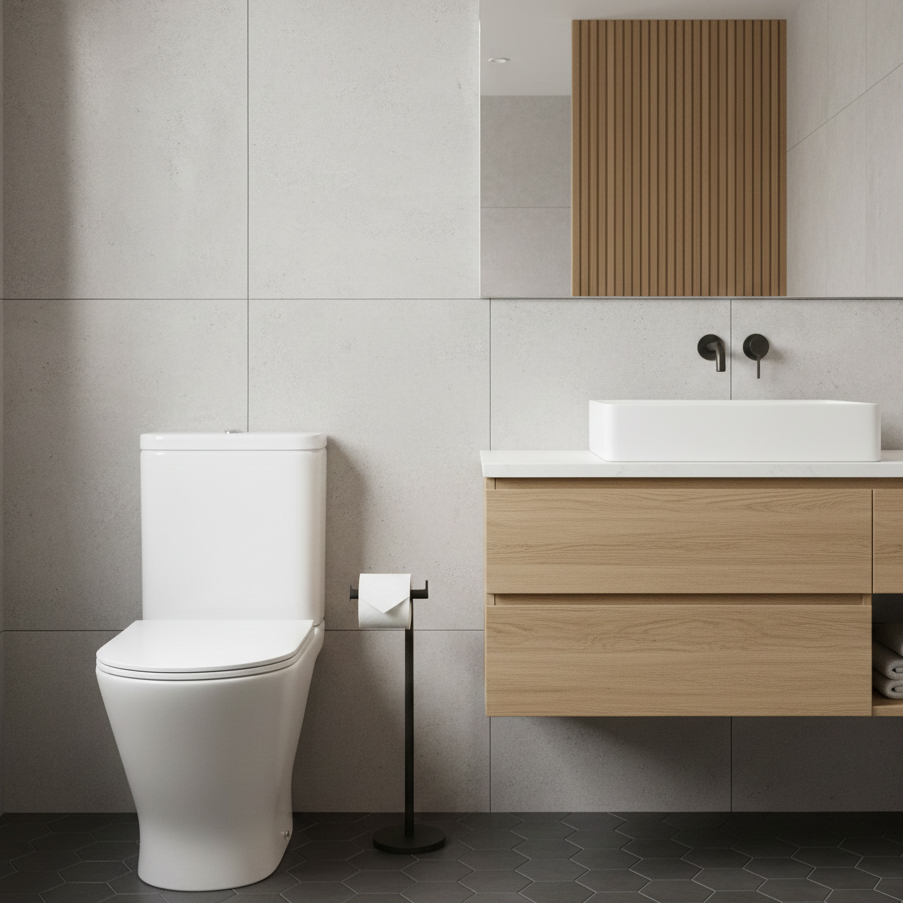 Roca Gap Round Rimless Back To Wall Fully Shrouded Toilet