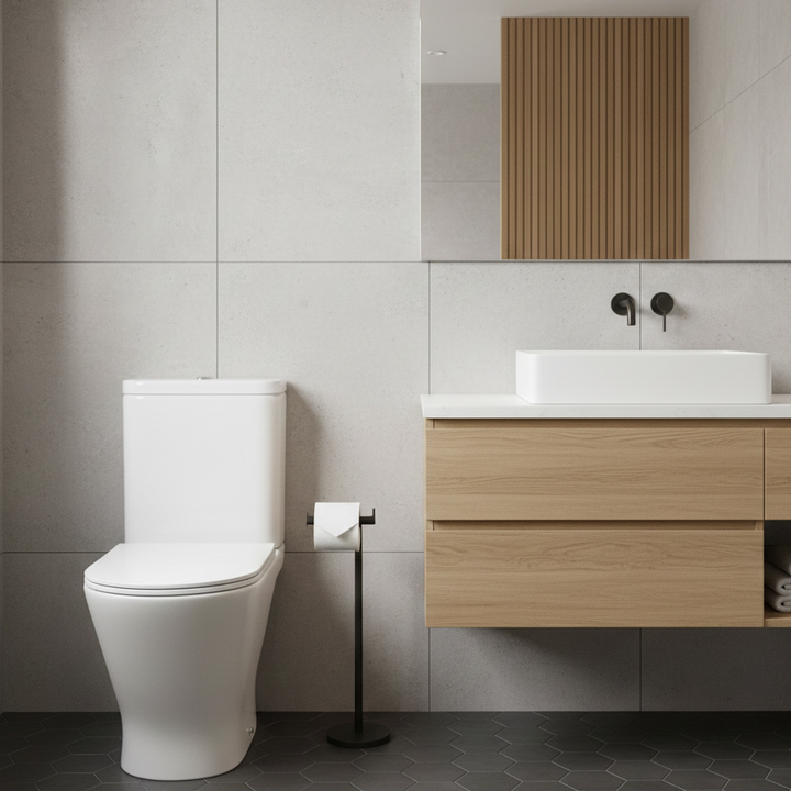Roca Gap Round Rimless Back To Wall Fully Shrouded Toilet