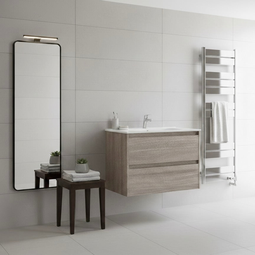 Roca Tenet City Oak Wall-Hung Vanity Unit & Basin