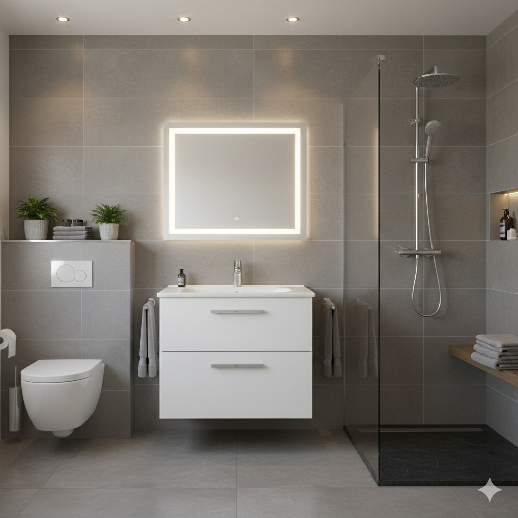 Roca Victoria Basic 600mm Wall Mounted Vanity Unit in White