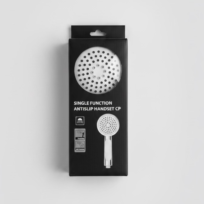 Single Function Antislip Shower Head  - Chrome