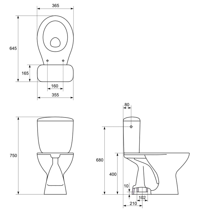 Senator Compact Close Coupled Toilet