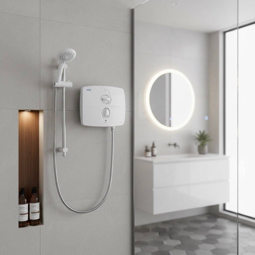 Triton T90SR Pumped Electric Shower (White)