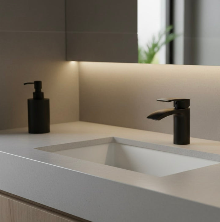 Velora - Luma Basin Mixer - Matt Black
