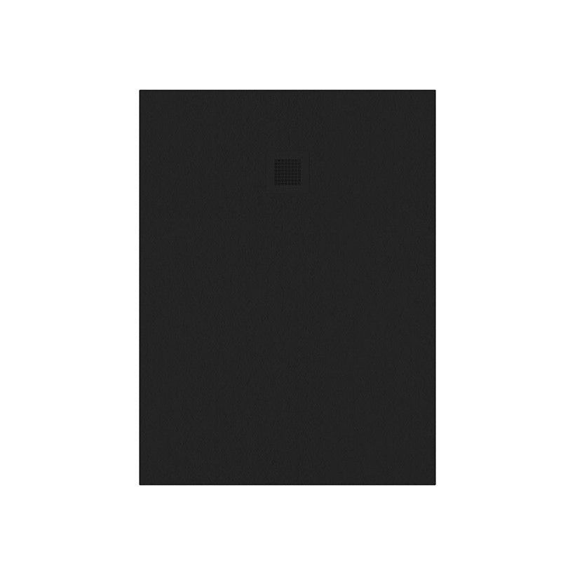 Slate Effect Rectangular Shower Tray - Black