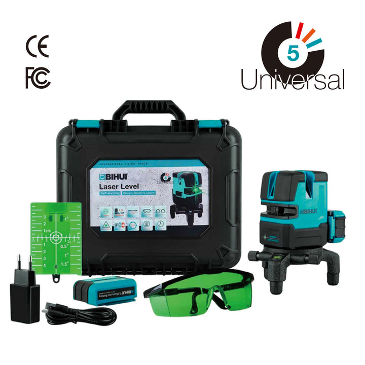 BIHUI 5 Line Self-Levelling Green Beam Laser Level