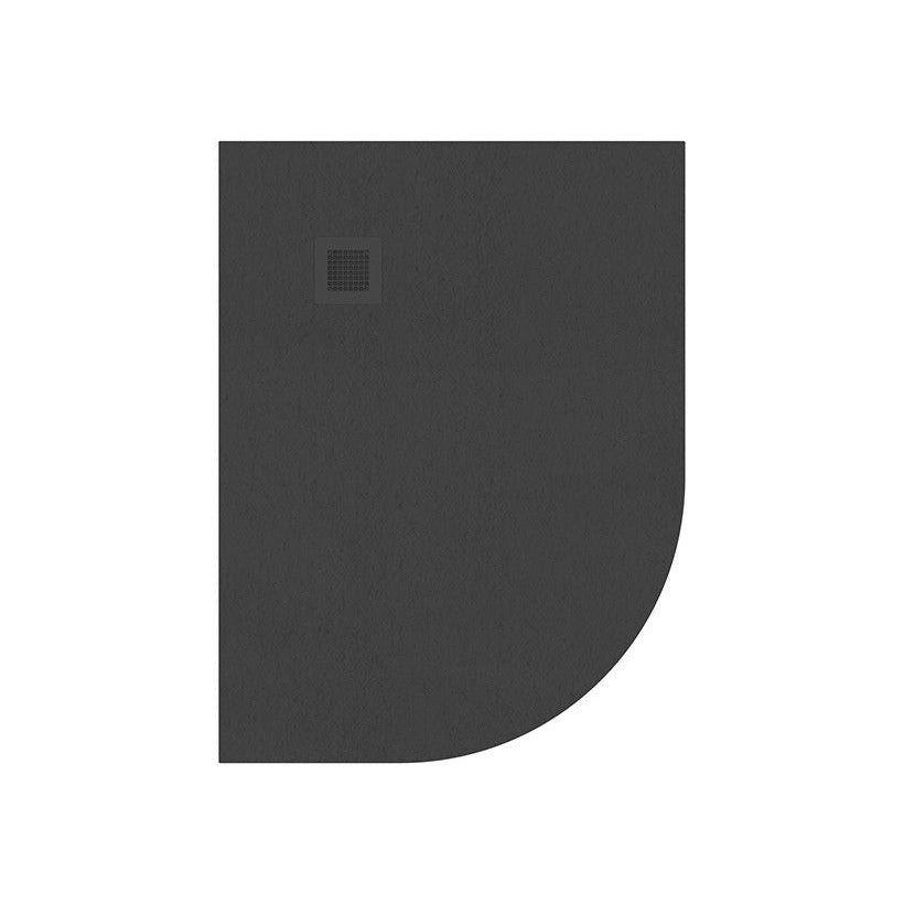 Slate Left Hand Offset Quadrant Shower Tray (Anthracite)