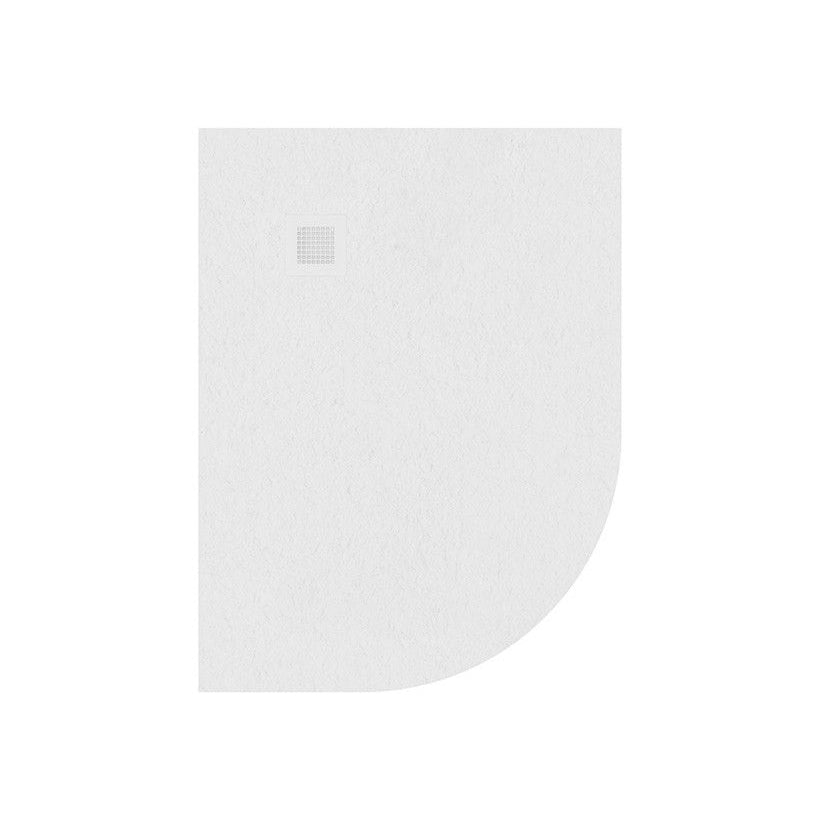 Slate Left Hand Offset Quadrant Shower Tray (White)
