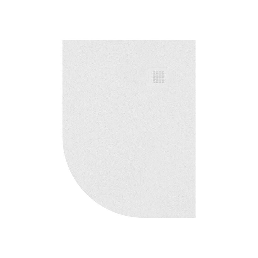 Slate Right Hand Offset Quadrant Shower Tray (White)