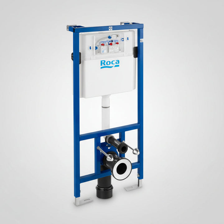 Roca The Gap Round Wall Hung Rimless Toilet & 820mm Duplo Frame Value Pack